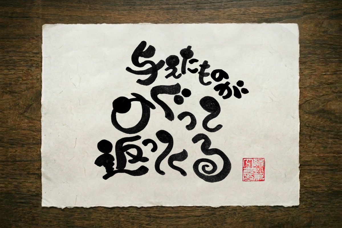 其の八の筆文字作品